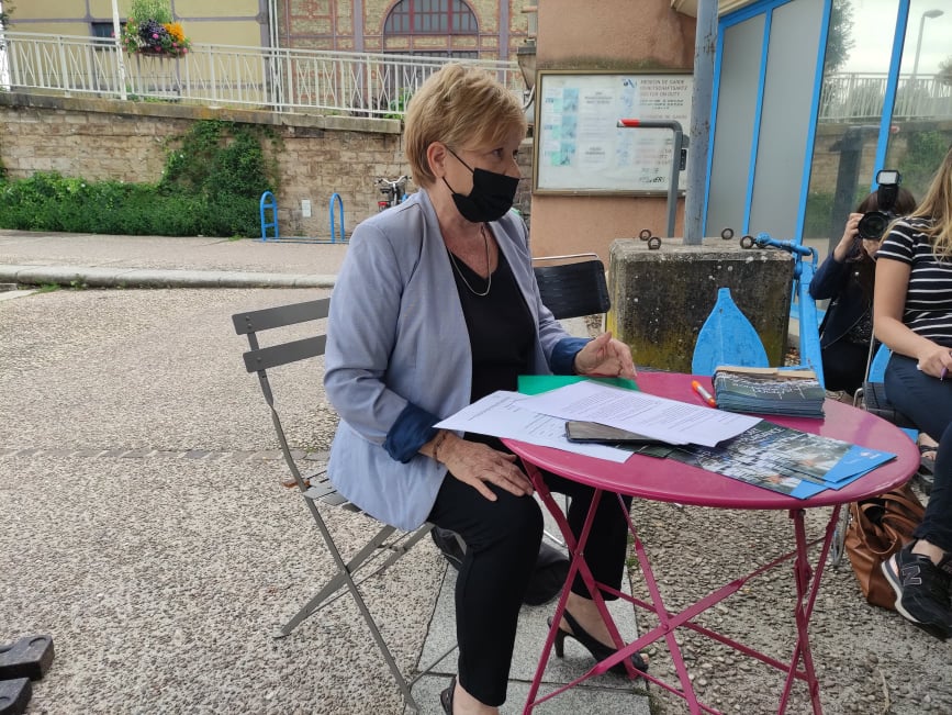 Véronique Ernest au Port de Plaisance ©Magali Santulli, RCF, juillet 2021