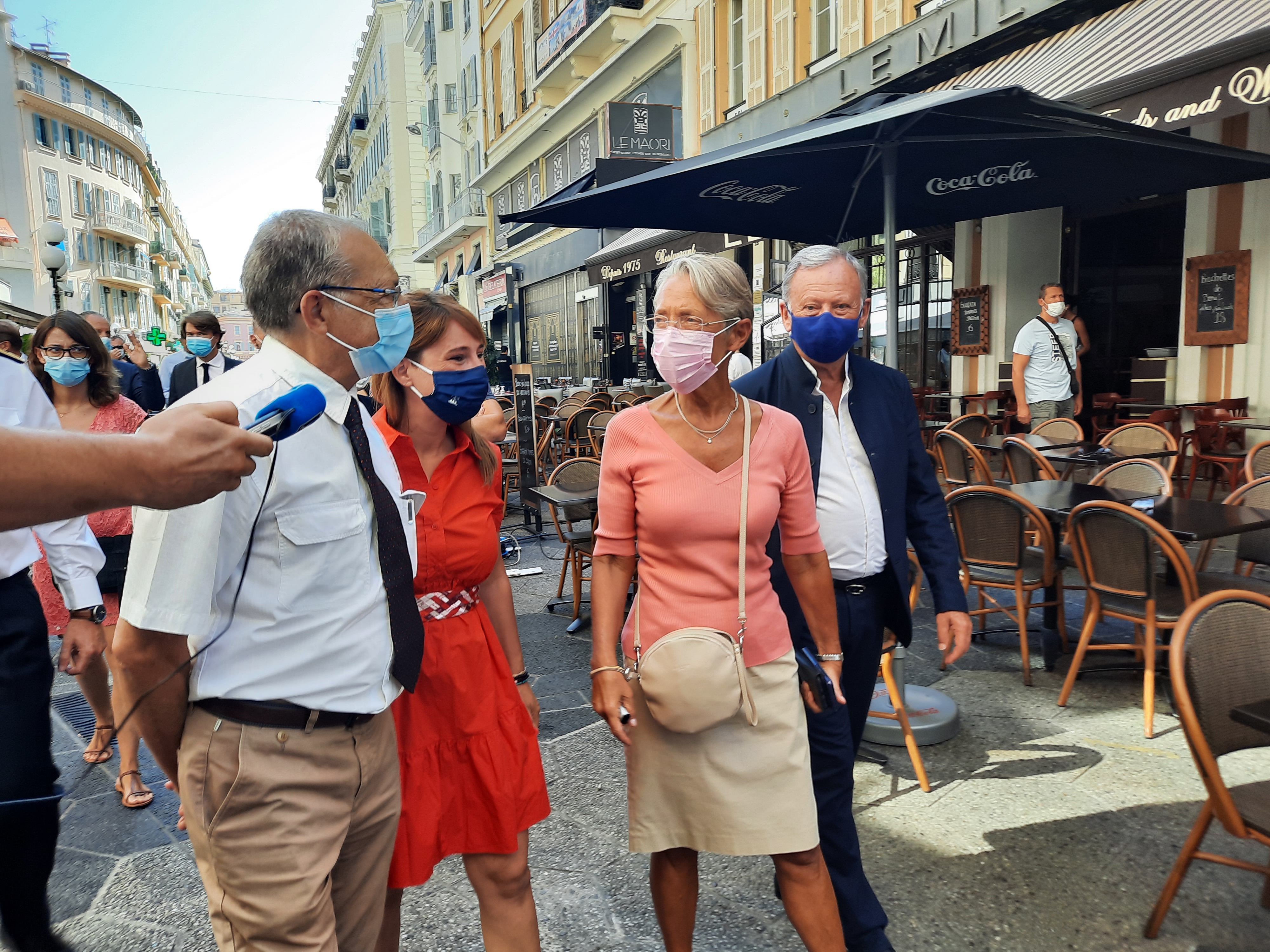 Elisabeth Borne dans les rues de Nice ce 18 août - Photo RCF