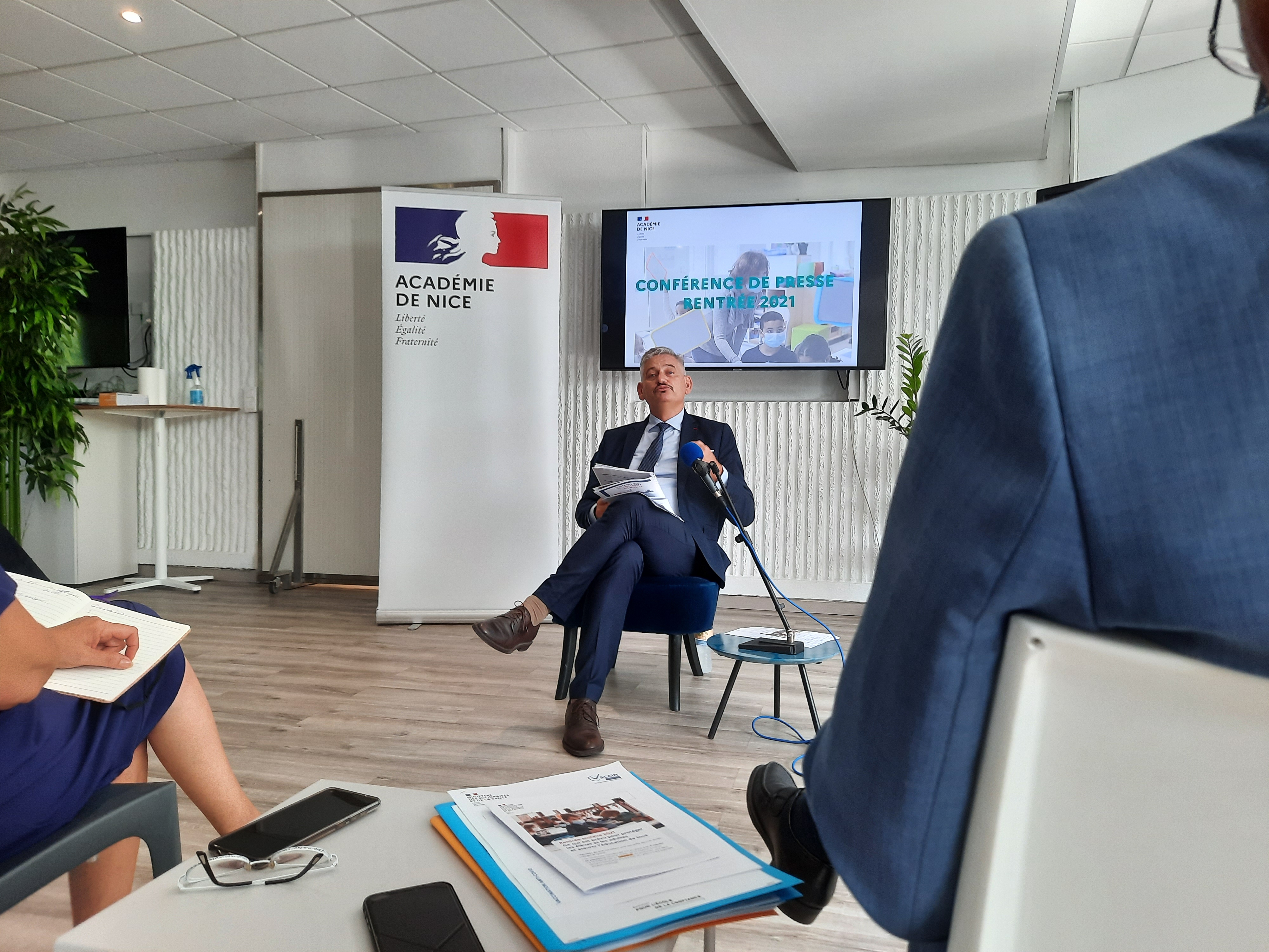 Le recteur de l'académie de Nice, Richard Laganier, lors de la conférence de rentrée ce 27 août. Photo RCF