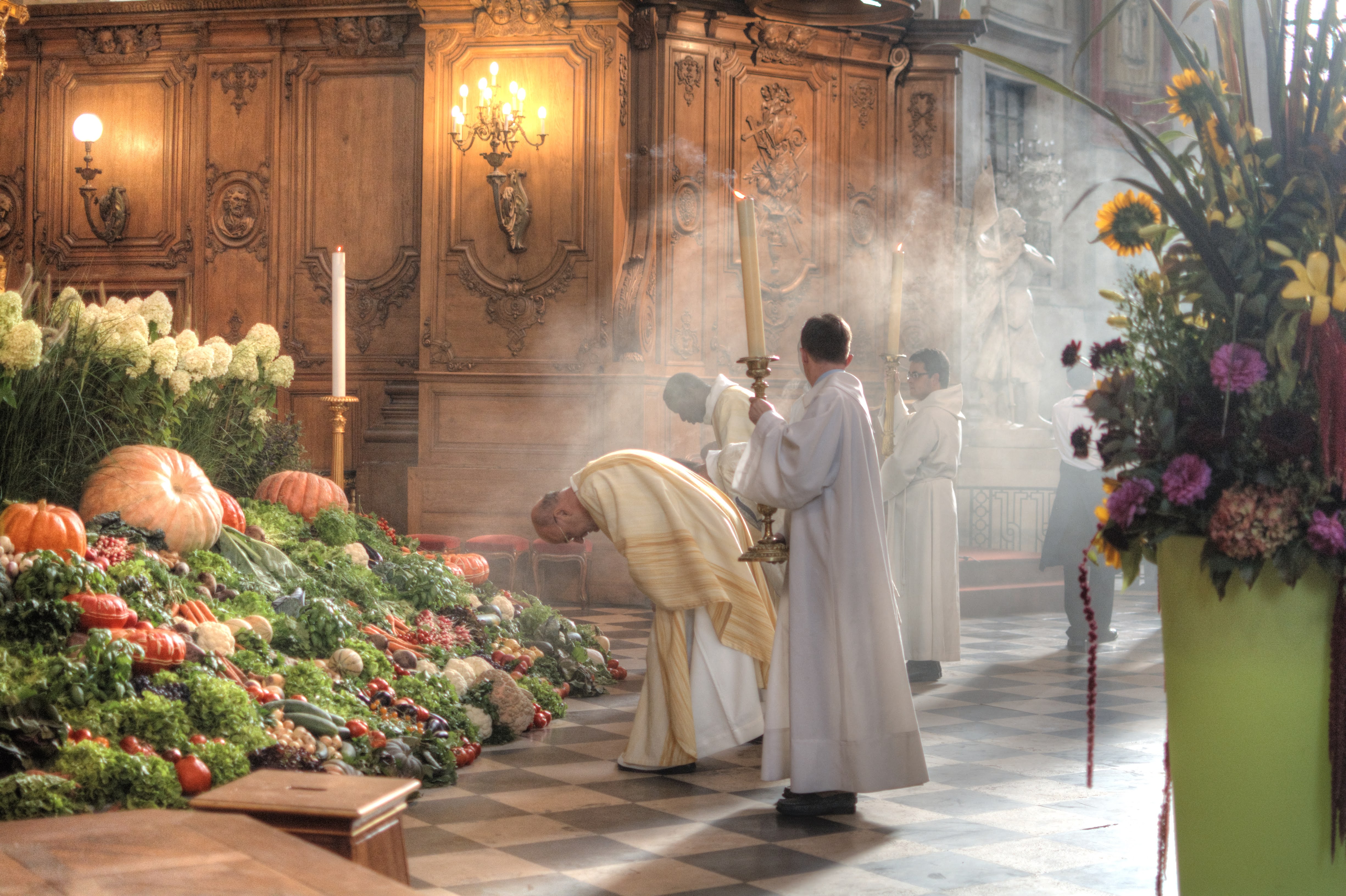 La messe de la Saint-Fiacre lors d'une édition précédente.