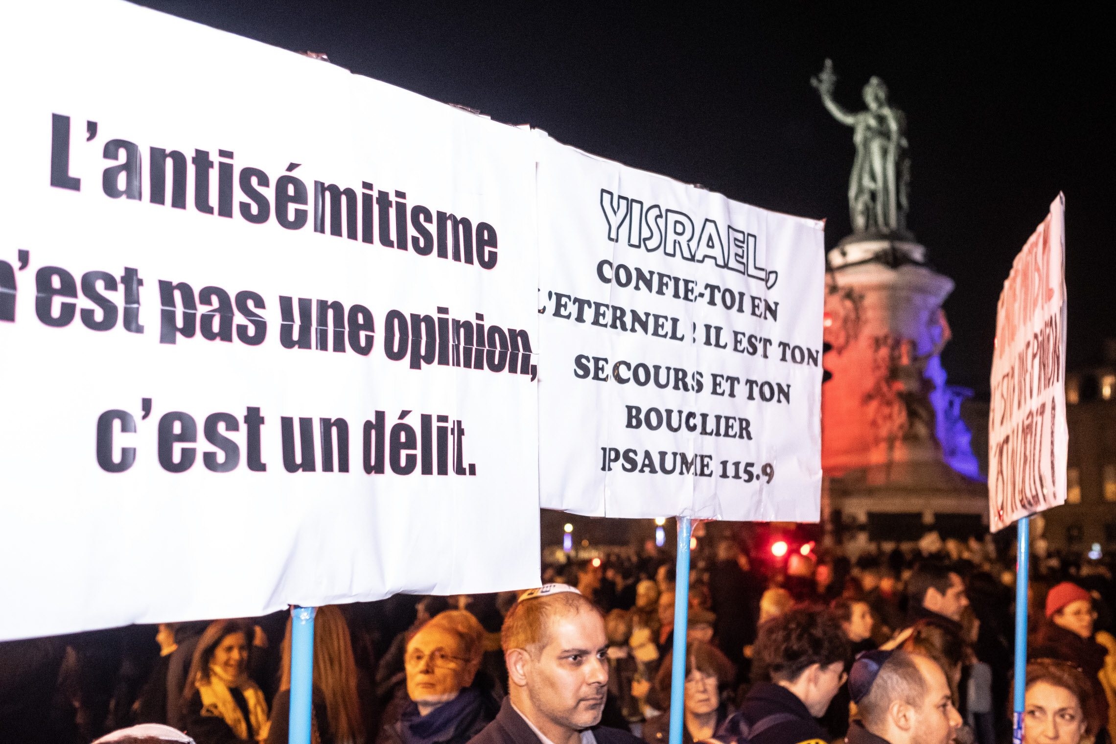 19 février 2019: Manifestation contre l'antisémistisme place de la République/ Olivier DONNARS/CIRIC
