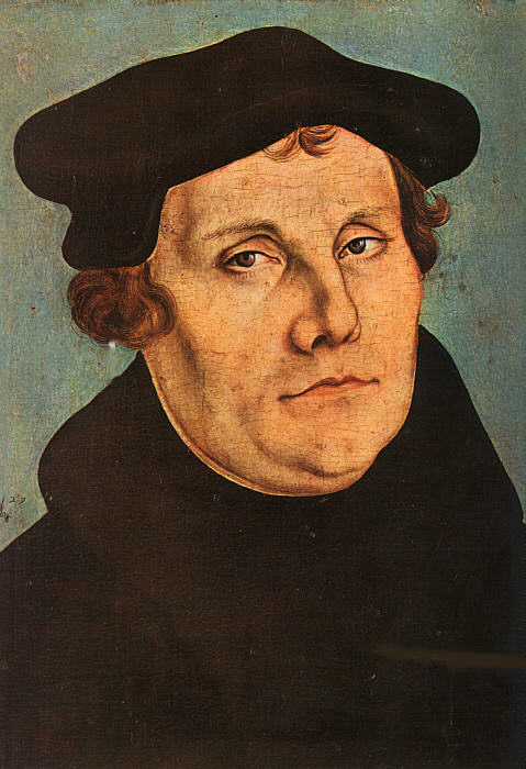 Martin Luther en 1529, par Lucas Cranach l'Ancien - Wikimédia Commons 
