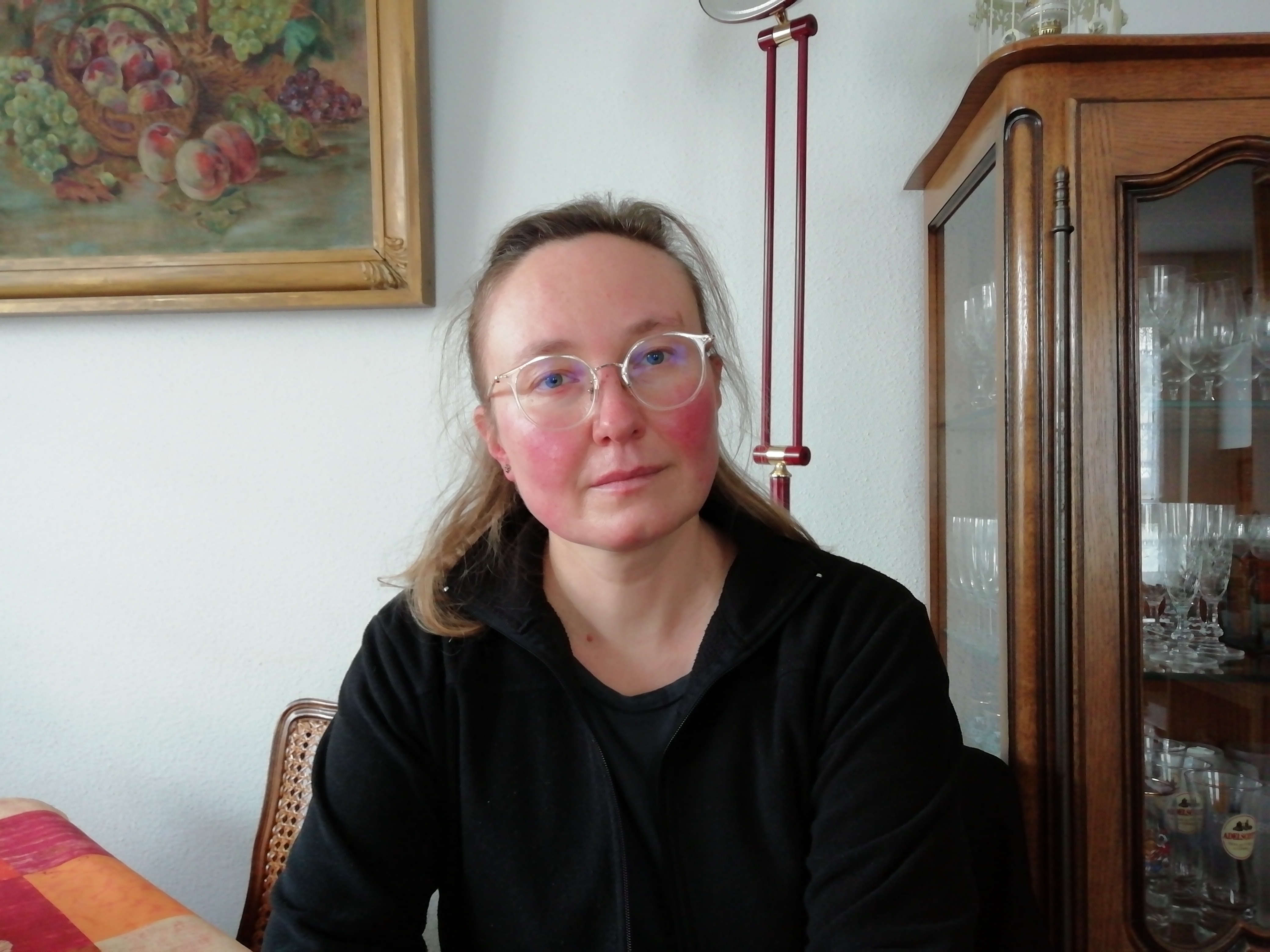 Lilia Koba, inquiète pour sa famille en Ukraine. (© Adrien Beaujean)