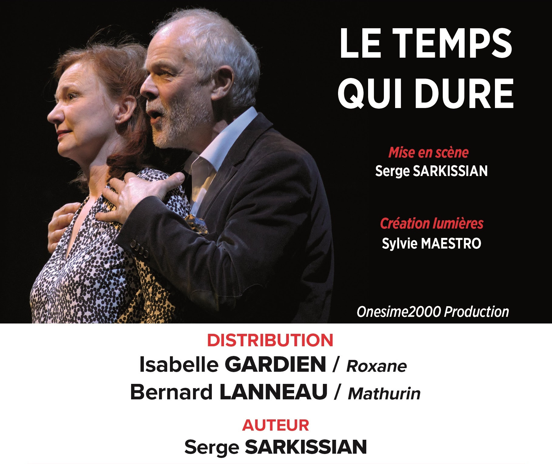 Les comédiens Isabelle Gardien et Bernard Lanneau