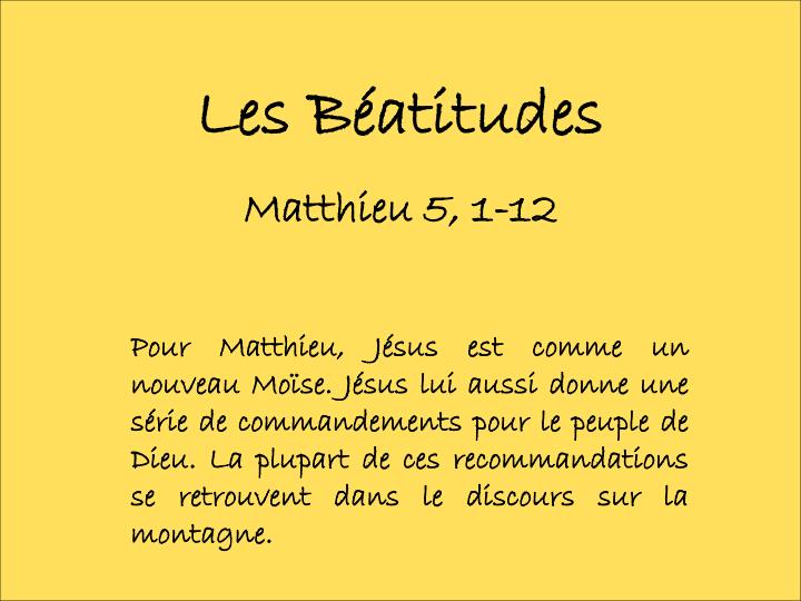 béatitudes ©https://www.slideserve.com/tamal/les-b-atitudes-matthieu-5-1-12