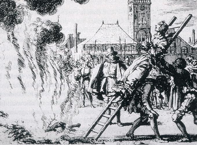 Mise à mort par le feu d'une anabaptiste - © Musée Protestant / Michaël Sattler