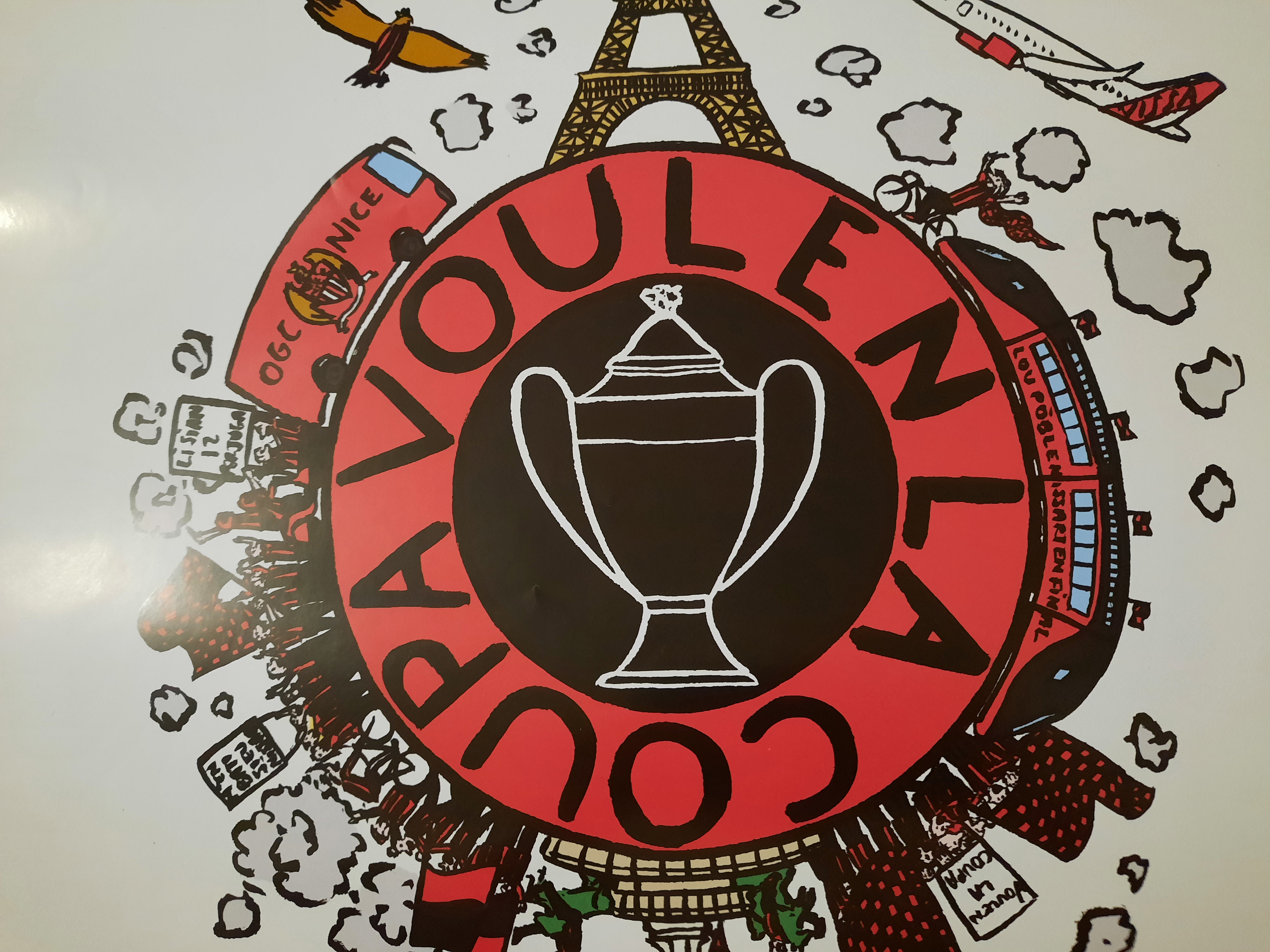Une des affiches pour soutenir l'OGC Nice - RCF