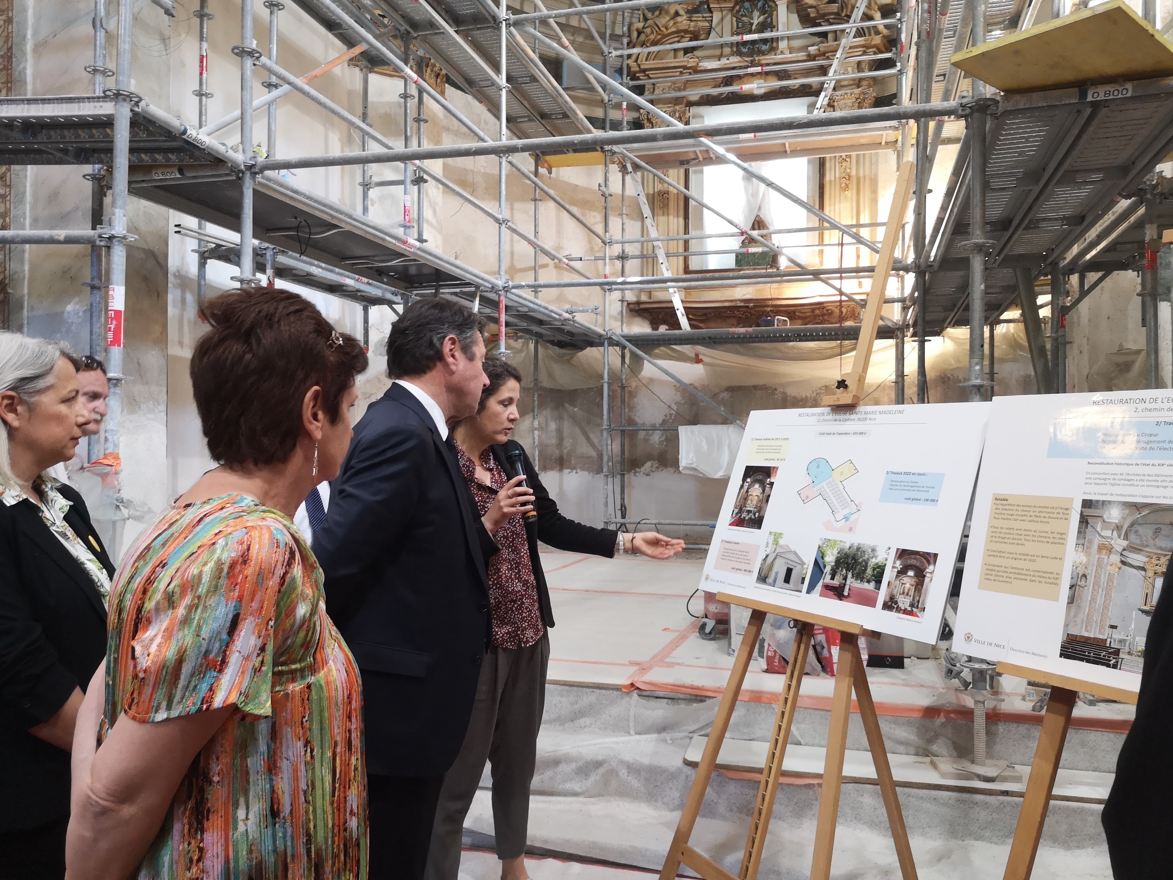 Une visite du chantier a eu lieu ce matin en présence du maire de Nice, Christian Estrosi. - Photo RCF