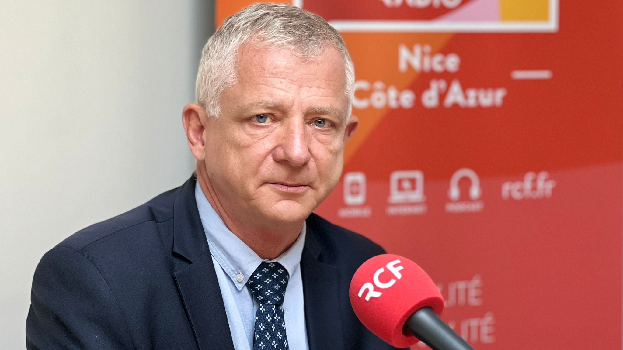 Benoît Kandel dans le studio de RCF à Nice - Photo RCF
