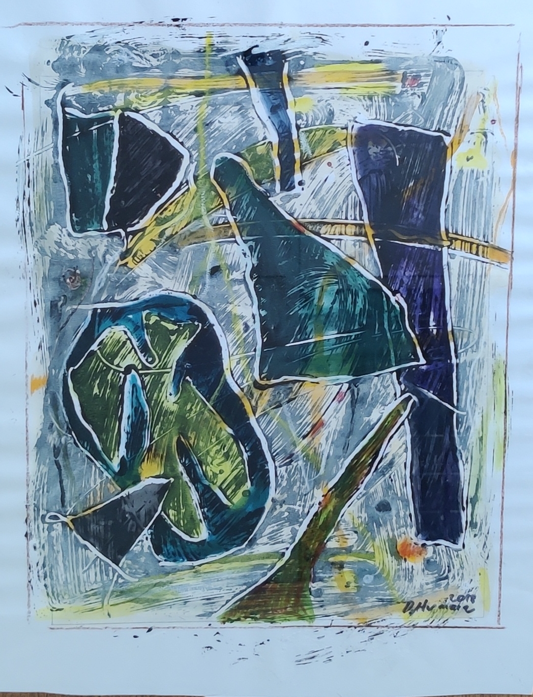 Peinture de Daniel Humair, un des plus grands batteurs de jazz. ©RCF54