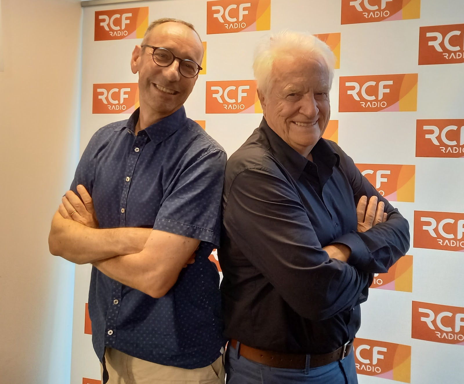 Vincent Belotti et André Dussolier dans l'émission Tout Doux sur RCF