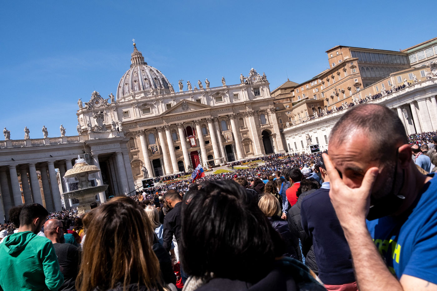 Bénédiction Urbi et Orbi, le 17/04/2022, place Saint-Pierre, Vatican ©Martin Bertrand / Hans Lucas