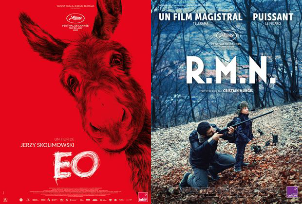 ©Affiche du film "EO" ; affiche du film "R.M.N."