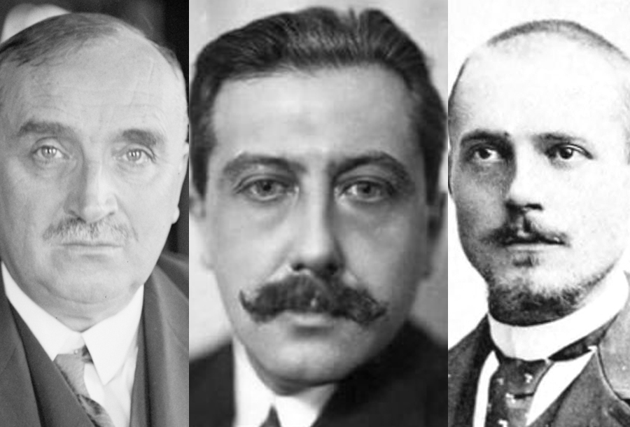 (De g à dr) Paul Claudel, Georges Bernanos et Charles Péguy ©Wikimédia Commons
