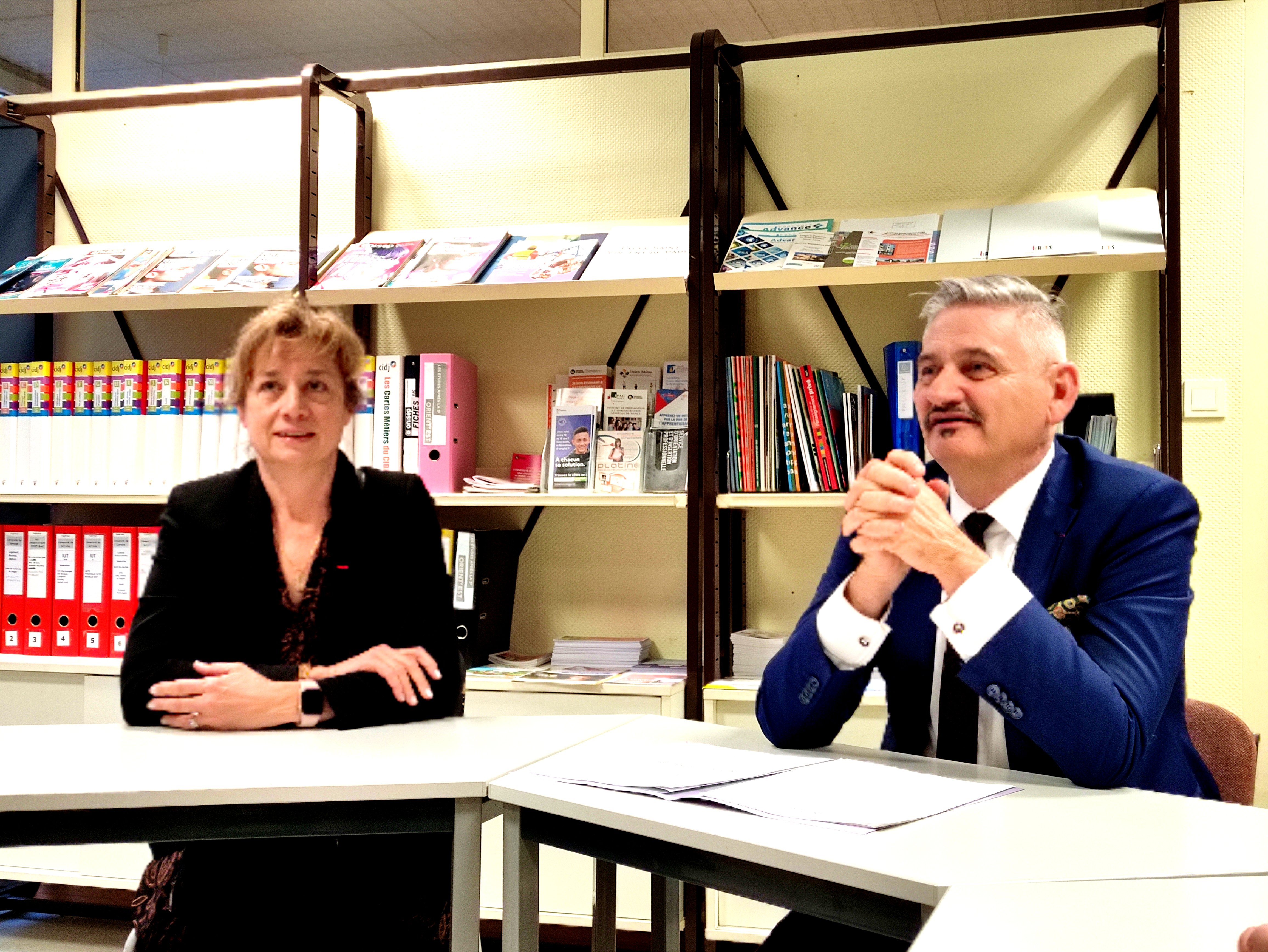 Richard Laganier, recteur de l’académie de Nancy-Metz, et Véronique Perdereau, rectrice déléguée pour l’enseignement supérieur, la recherche et l’innovation.