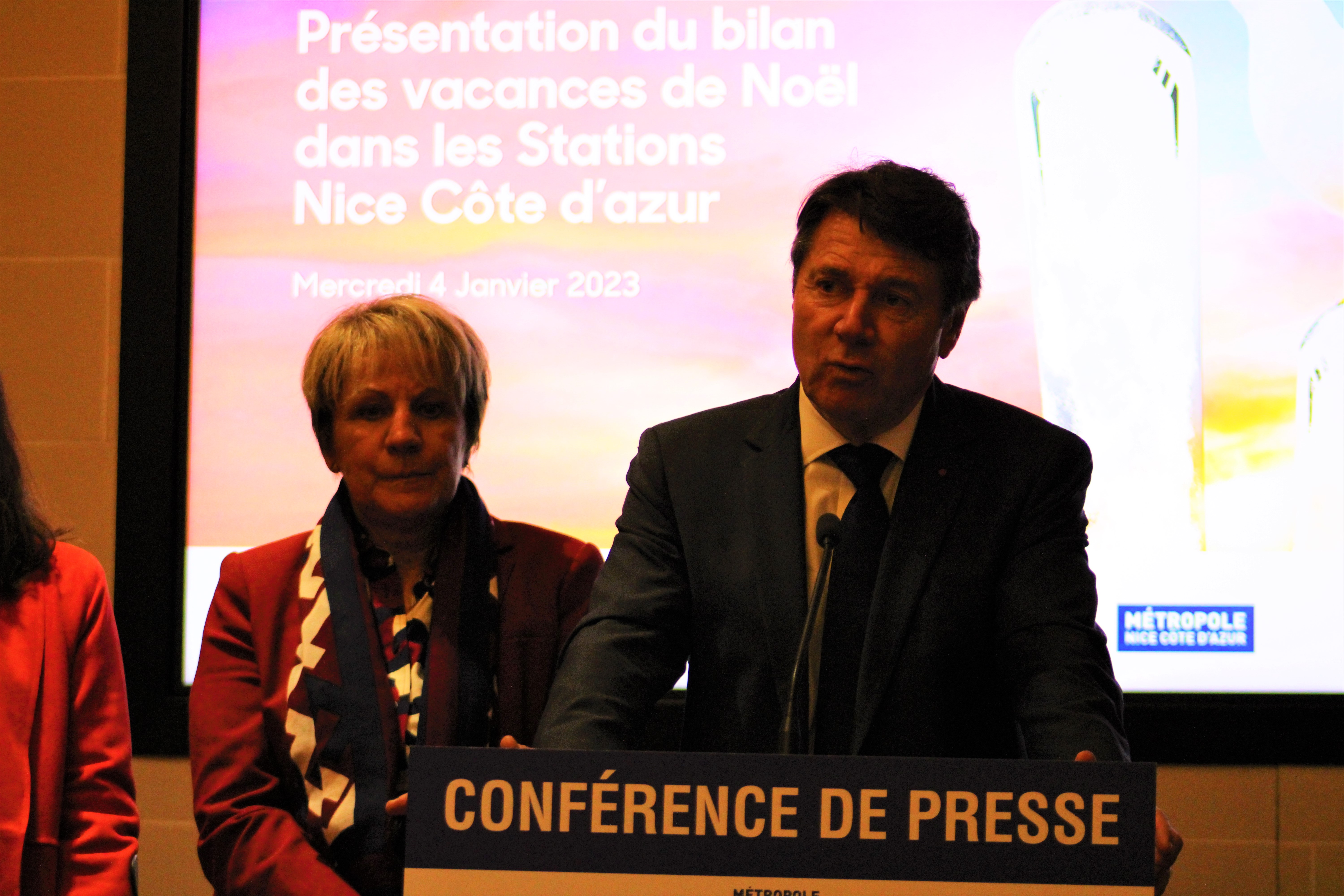 Christian Estrosi, le président de la métropole Nice Côte d'Azur, présente le bilan des stations de ski - Photo RCF 