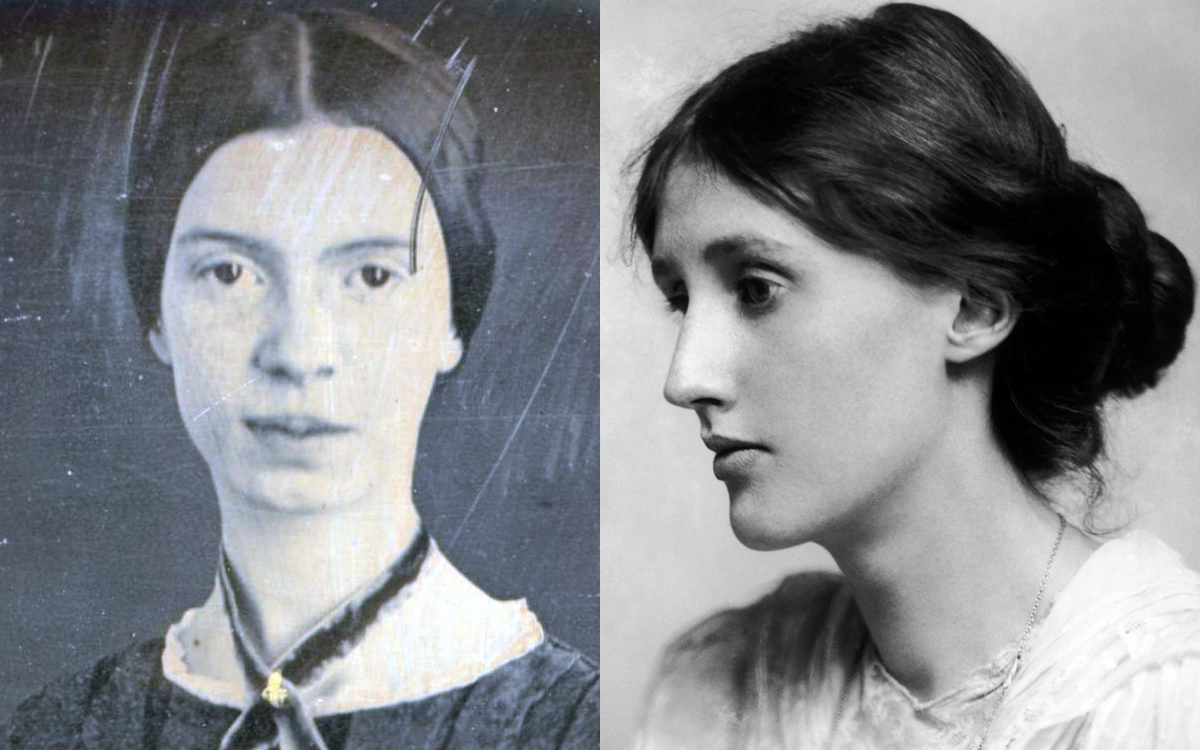 La poétesse américaine Emily Dickinson ; l'écrivaine anglaise Virginia Woolf ©Wikimédia commons