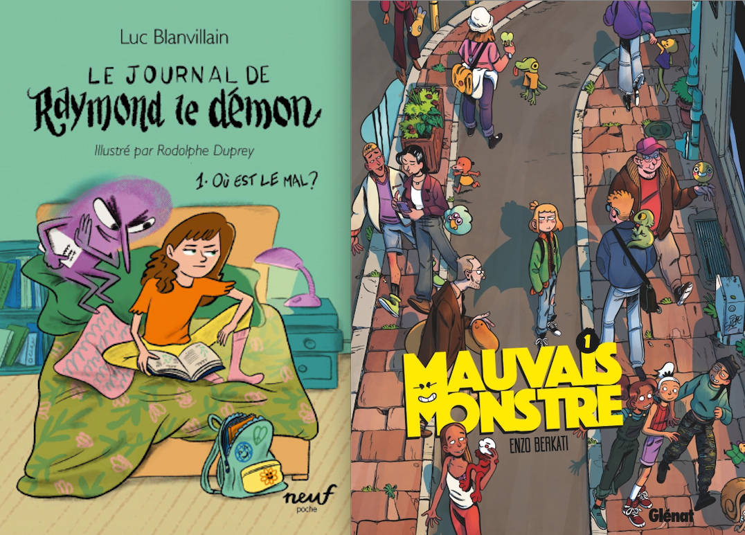 RLe journal de Raymond le démon (Ecole des loisirs) et Mauvais Monstre (Glénat)