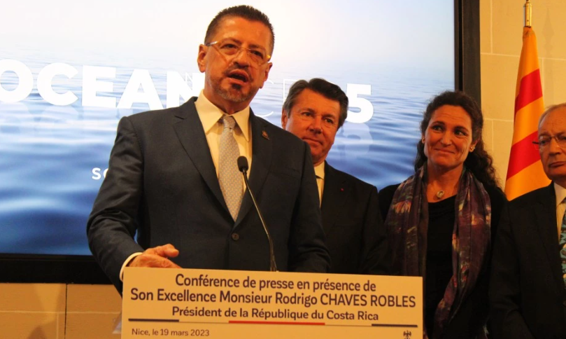Le président du Costa Rica, Rodrigo Chaves Robles à Nice le 19 mars 2023 - RCF
