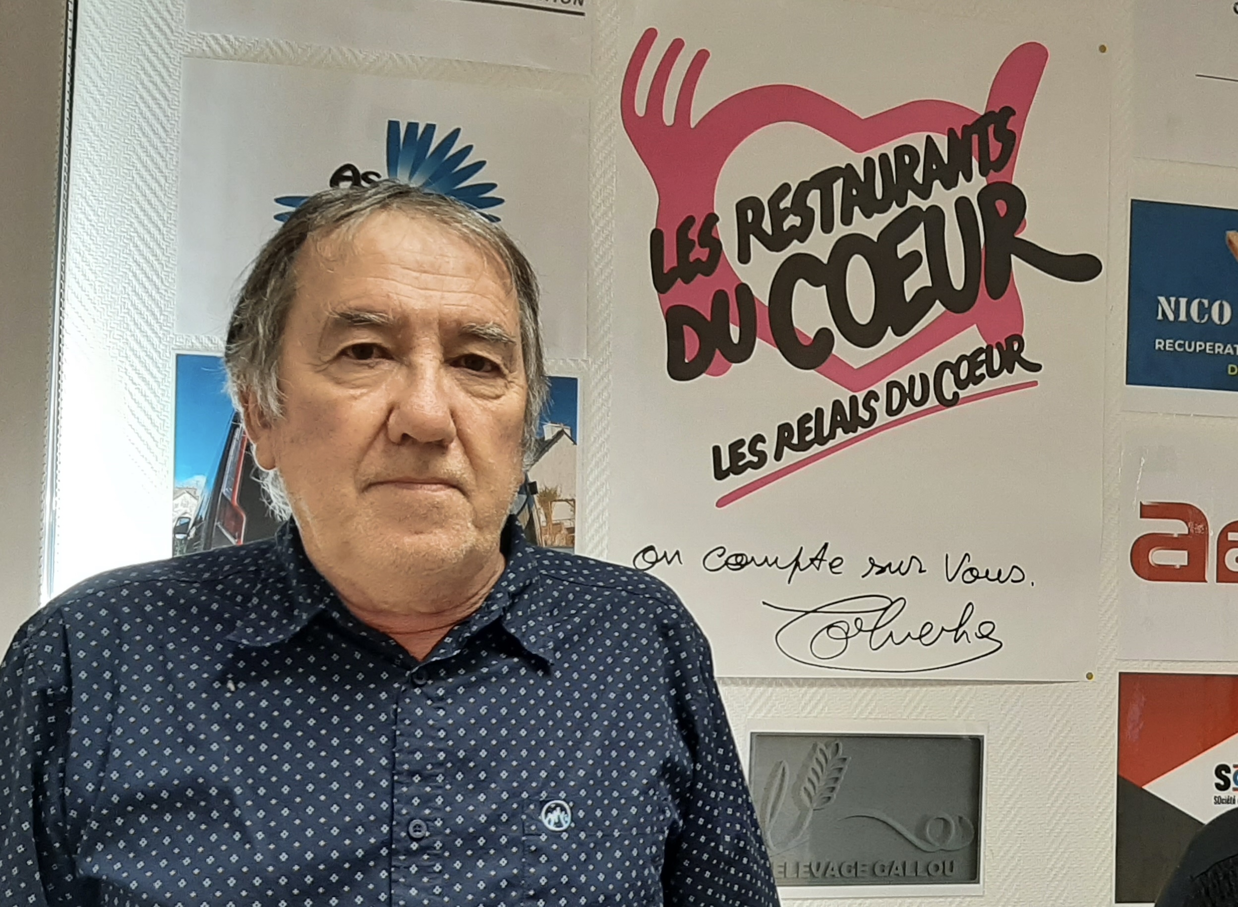 Loïc Spagnol, président des Restos du coeur du Finistère - © archives Julie Rolland