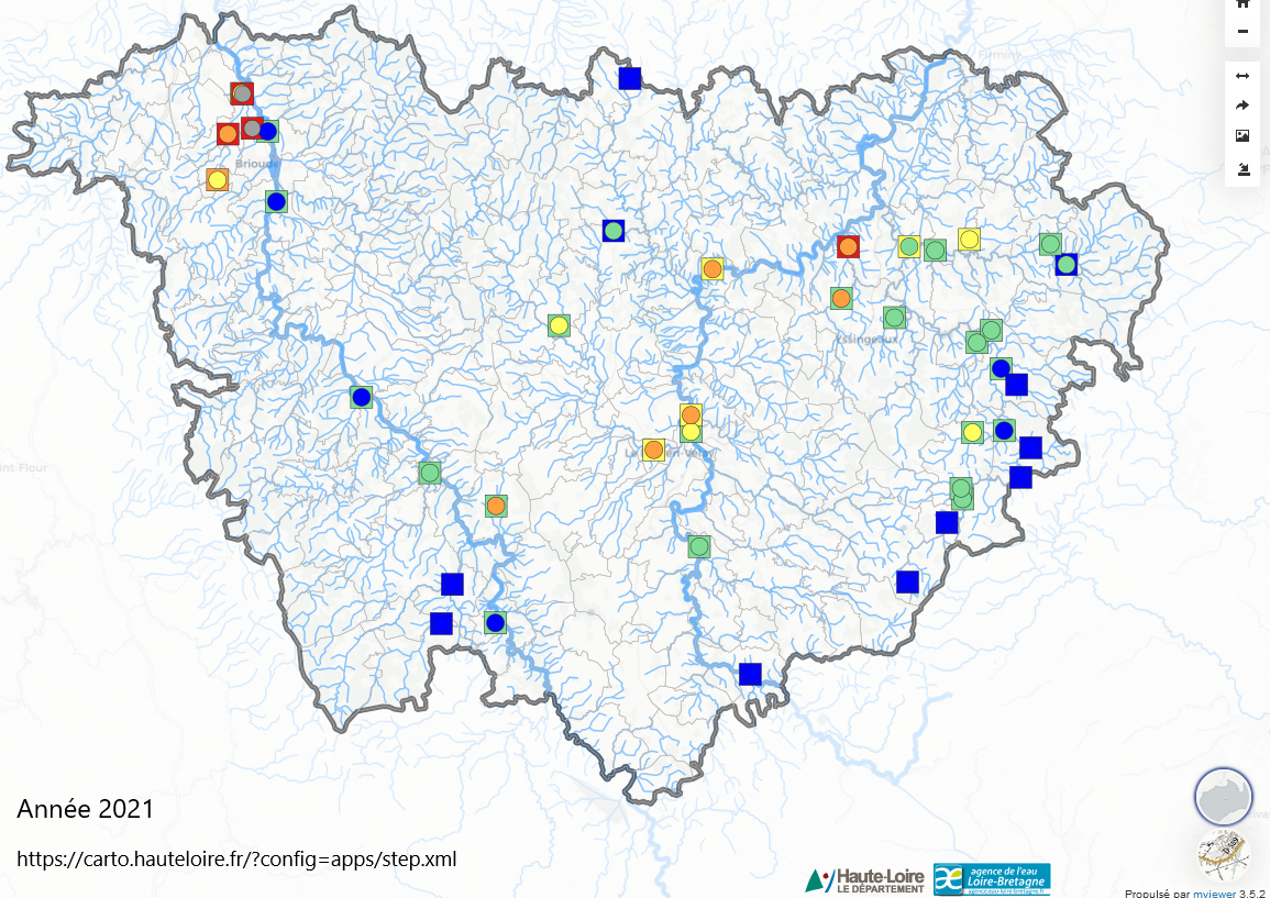 L'état actuel des cours d'eau de Haute-Loire en 2021.