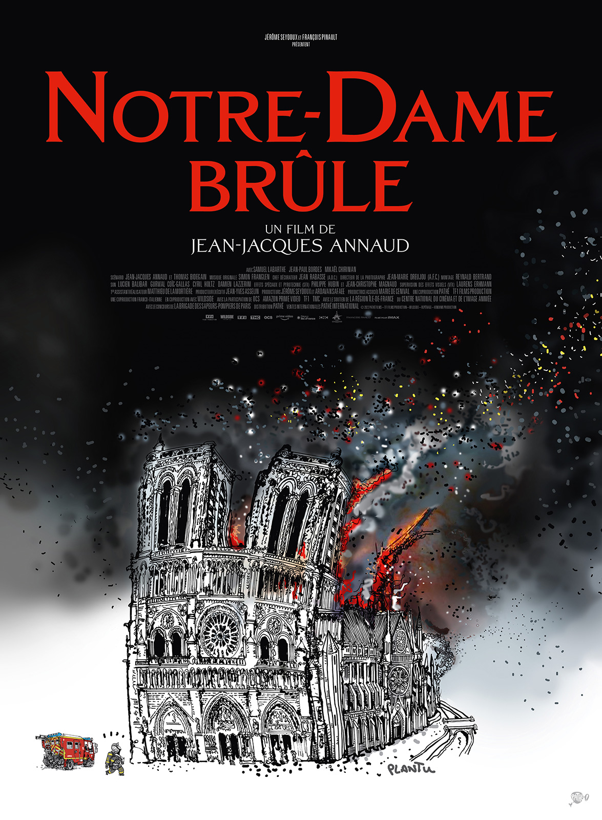 Affiche du film "Notre-Dame brûle", de Jean-Jacques Annaud (2022)