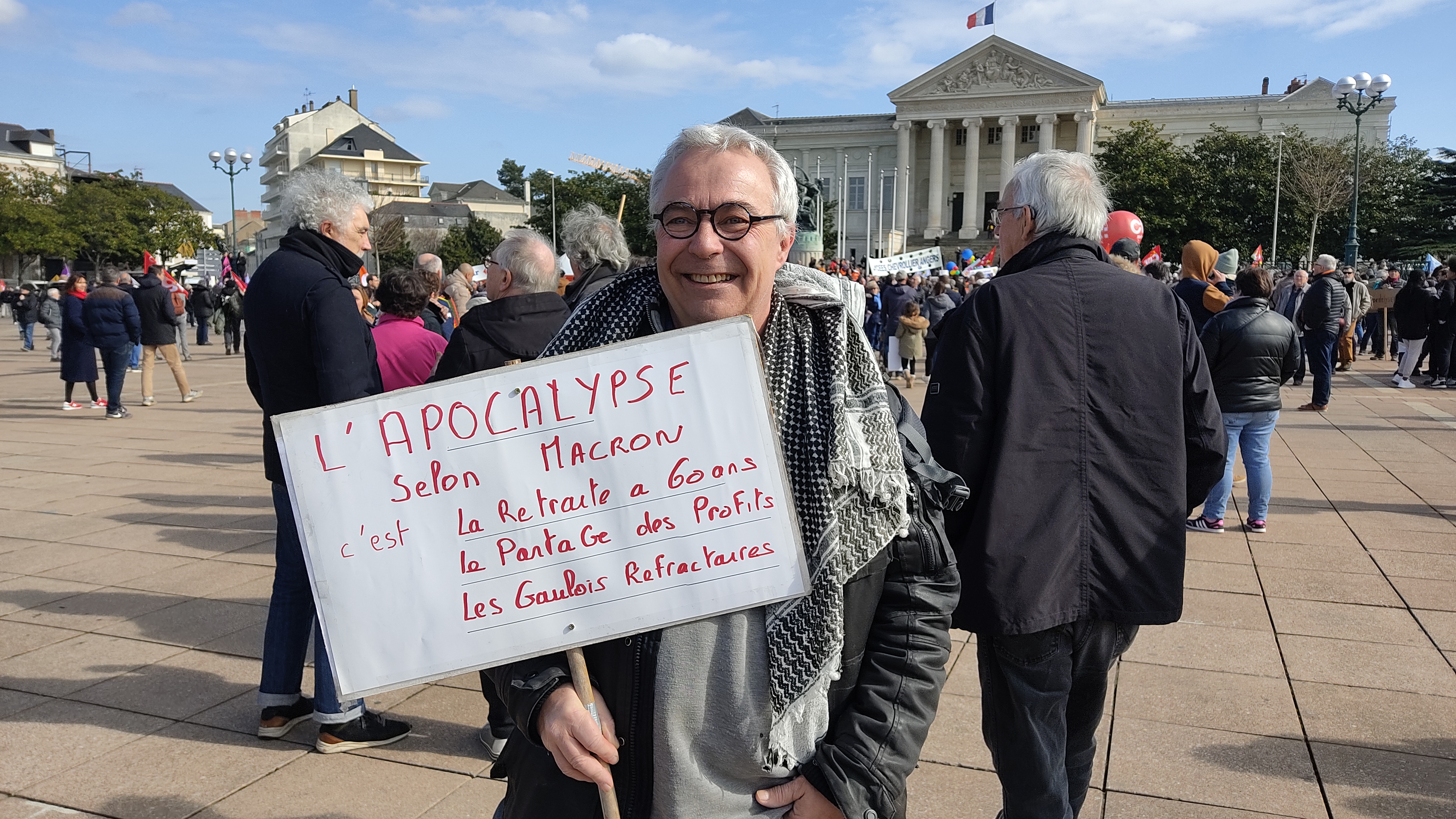 "La seule chose qu'on peut faire contre cette réforme, c'est d'être là", estime Jean-François, retraité de l'industrie. ©RCF Anjou