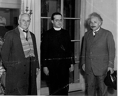 Millikan, Lemaître and Einstein