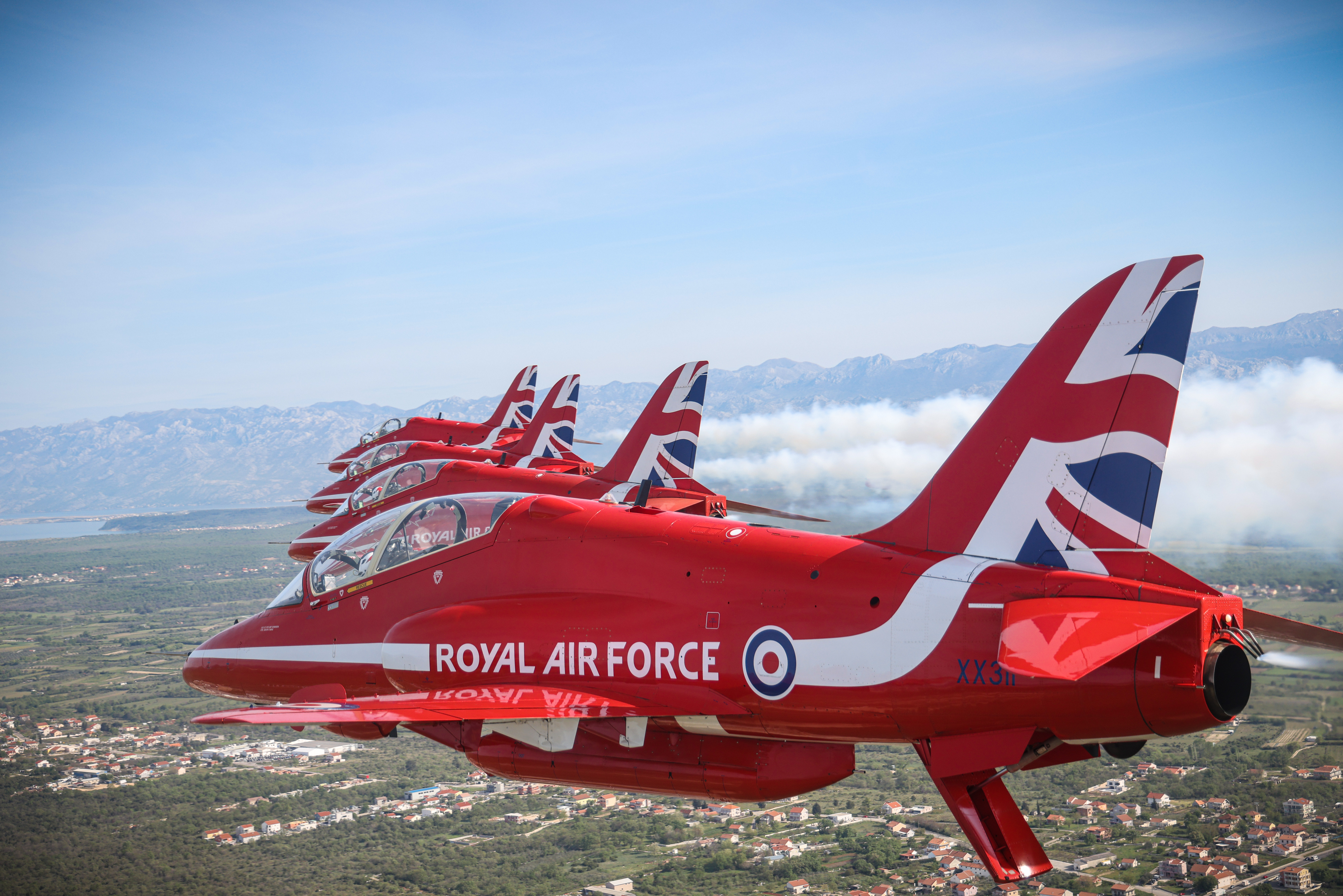 Les Red Arrows de la Royal Air Force © Royal Air Force.
