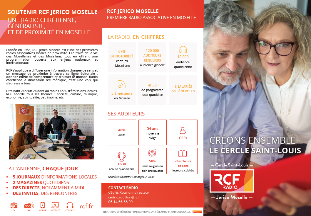 Le Cercle Saint Louis pour aider RCF Jerico Moselle