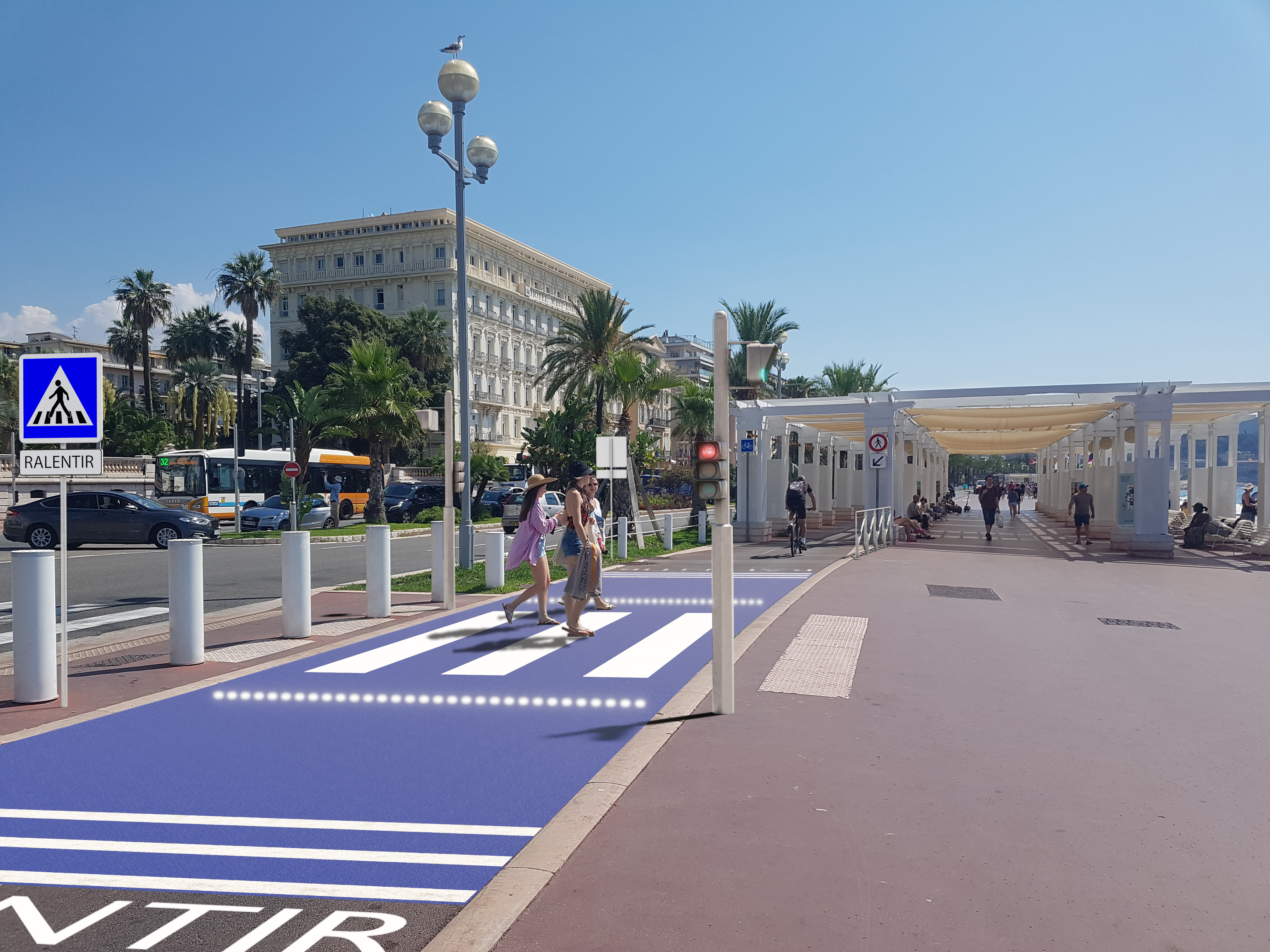 Futurs aménagements sur la Promenade des Anglais à Nice - Photo : ville de Nice 