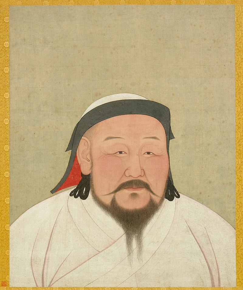 L'empereur de Chine Kubilai Khan, petit fils de Gengis Khan, qui missionna Marco Polo pour porter une lettre au papa Gregoire X