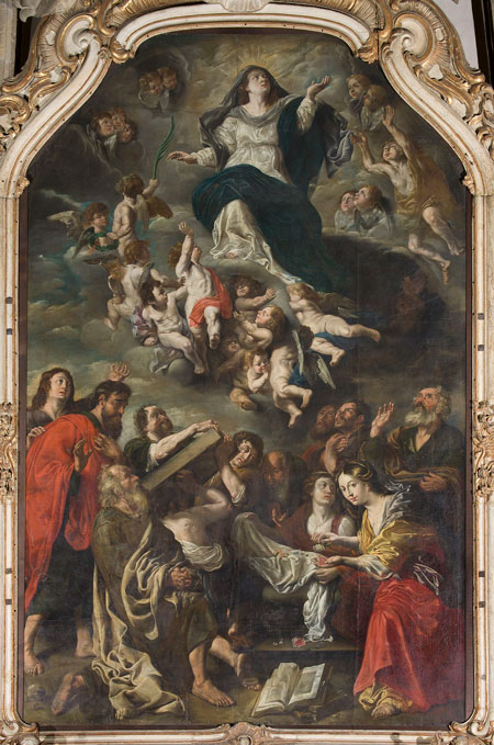 Jacques Nicolaï, Assomption de la Vierge, toile, 440 x 283 cm, Luxembourg, église Saint-Michel. © IRPA-KIK, Bruxelles. 