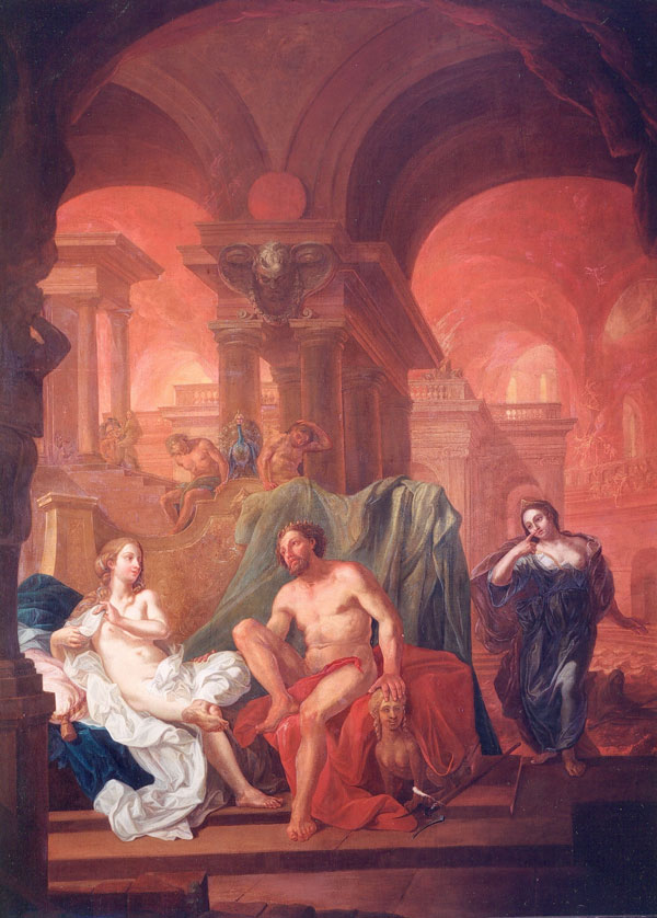 Théodore-Edmond Plumier, Pluton et Proserpine (?), toile, 214 x 169 cm, Saint-Georges-sur-Meuse, château de Warfusée. © IRPA-KIK, Bruxelles.