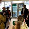 Ce lundi des étudiants organisaient une action dite "rentrée fantôme" sur le campus de Pessac, photo Violaine Attimont