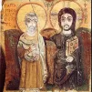 Wikimédia Commons - Le Christ et l'abbé Ména, icône du VIIIe siècle