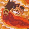 Wikimédia Commons - La Nativité, sur cette icône de Novgorod, représente Marie qui offre son enfant au monde