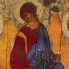 Wikimédia Commons / Andreï Roublev, Icône de la Trinité ou Les trois anges à Mambré (1410), Galerie Tretiakov, Moscou.