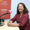 Corinne Innesti dans les studios de Dialogue RCF