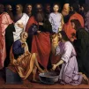 Christ lavant les pieds des disciples, par Giovanni Agostino da Lodi (né en 1470 à Lodi et mort v. 1519)