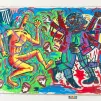 Blanchard, Boisrond, Combas, Di Rosa, Sans titre, 1982_Peinture acrylique sur toile,Collection privée, Paris – dépôt à la collection Lambert © Adagp, Paris, 2021