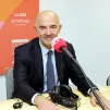 Pierre Moscovici dans les studios de Dialogue RCF. Crédit Robert Poulain