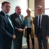 Gérard Larcher entouré des 3 sénateurs vendéens