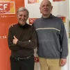 Billy Eidi et Eric Rouyer dans le studio de RCF Isère