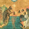 Baptême du Christ, Ménologe de Basile II (fin du 10e siècle) © Bibliothèque vaticane, Rome