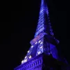 La Tour Eiffel, parée des couleurs européennes au soir du 31 décembre 2021 © Twitter officiel Emmanuel Macron