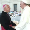 Mgr Hudsyn rencontre le pape François, à Rome, le 30 juin 2016 – © Vatican