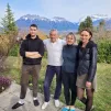 De gauche à droite : Sasha, Patrick, Yulia, et Natalia, l'interprète russe ©RCF Haute-Savoie 