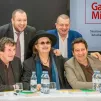 de gauche à droite : Guillaume Gomez, Marc Veyrat, Laurent Gerra, Christophe Marguin et Marc Esquerre - © HRVProd