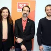 Anais Padilla, Gilles Martin-Gilis et Lucas Winkelmann du GERES dans les studios de Dialogue RCF©Robert Poulain